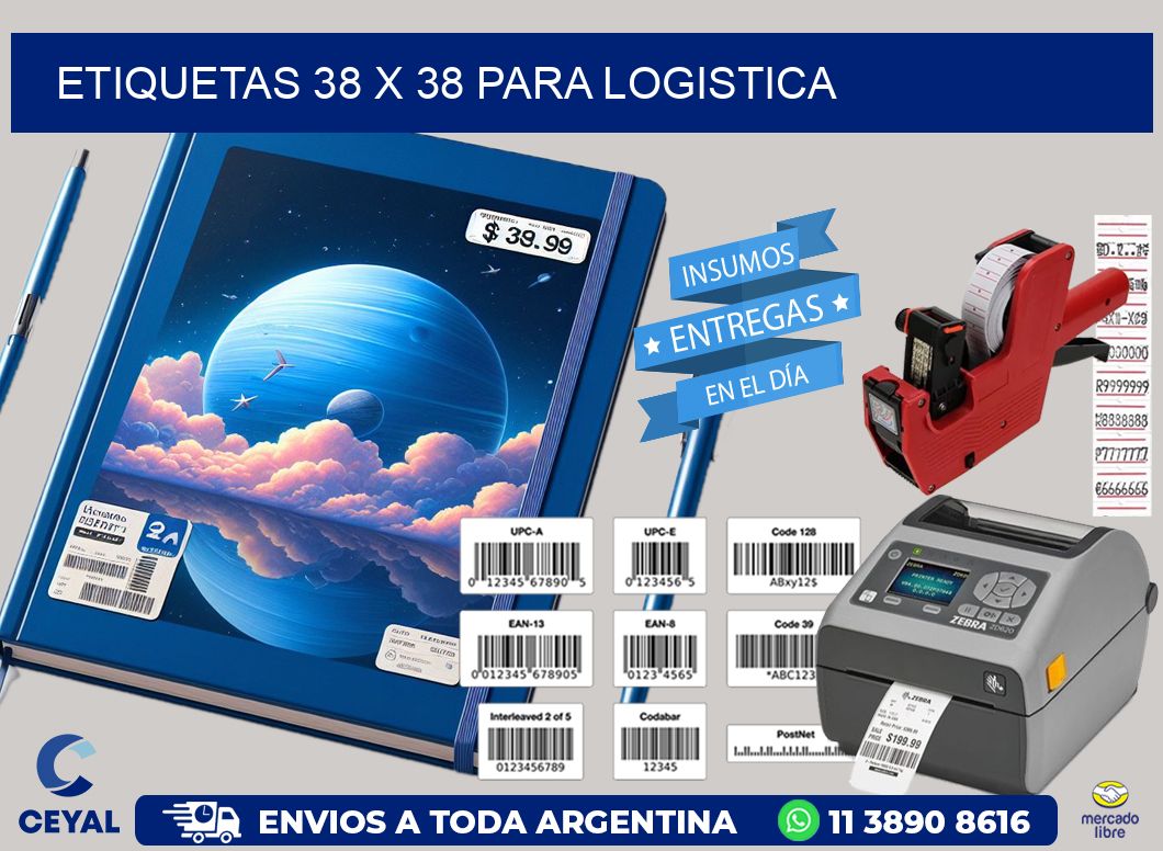 ETIQUETAS 38 x 38 PARA LOGISTICA