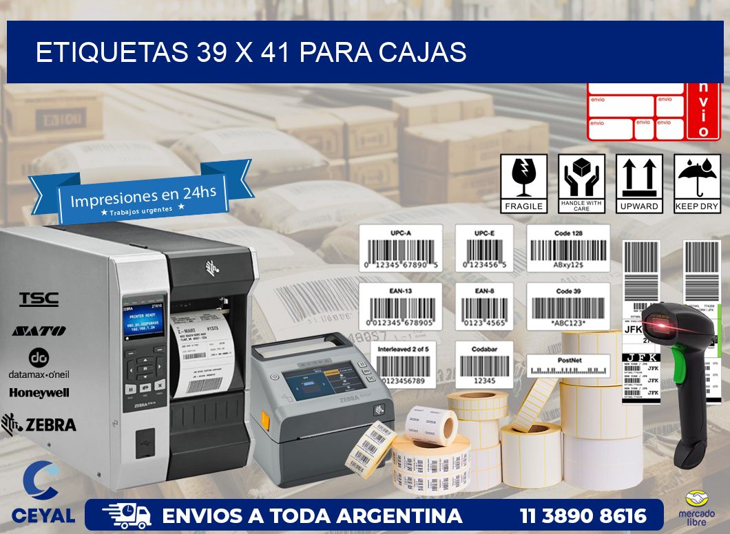 ETIQUETAS 39 x 41 PARA CAJAS