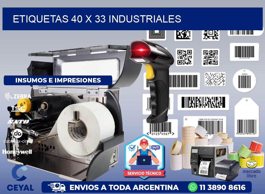 ETIQUETAS 40 x 33 INDUSTRIALES