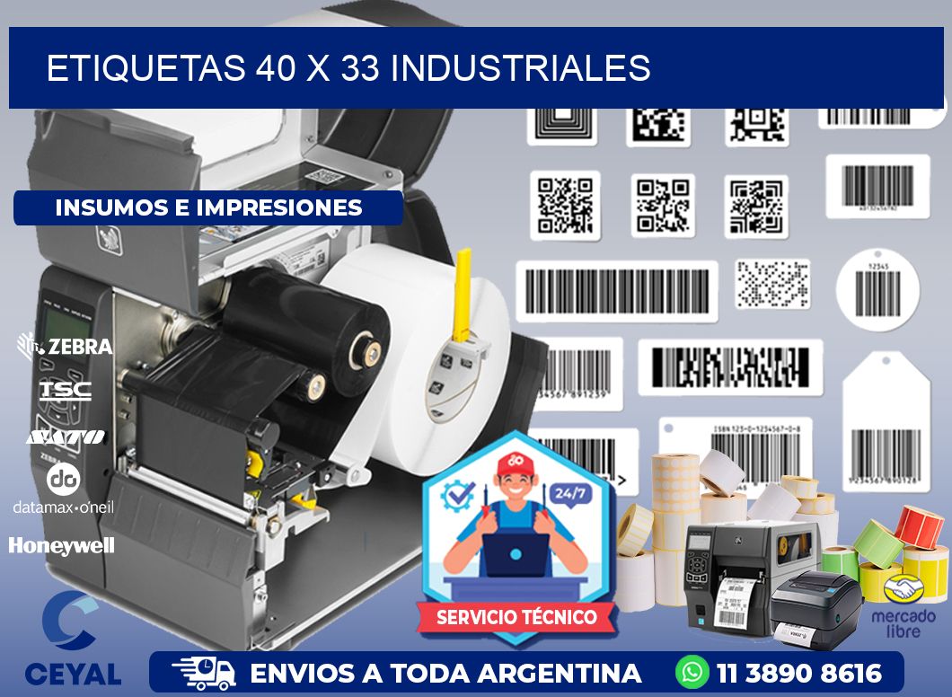 ETIQUETAS 40 x 33 INDUSTRIALES