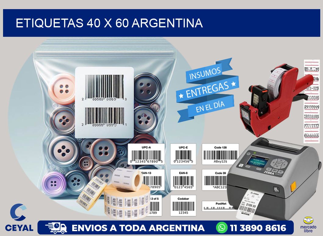 ETIQUETAS 40 x 60 ARGENTINA