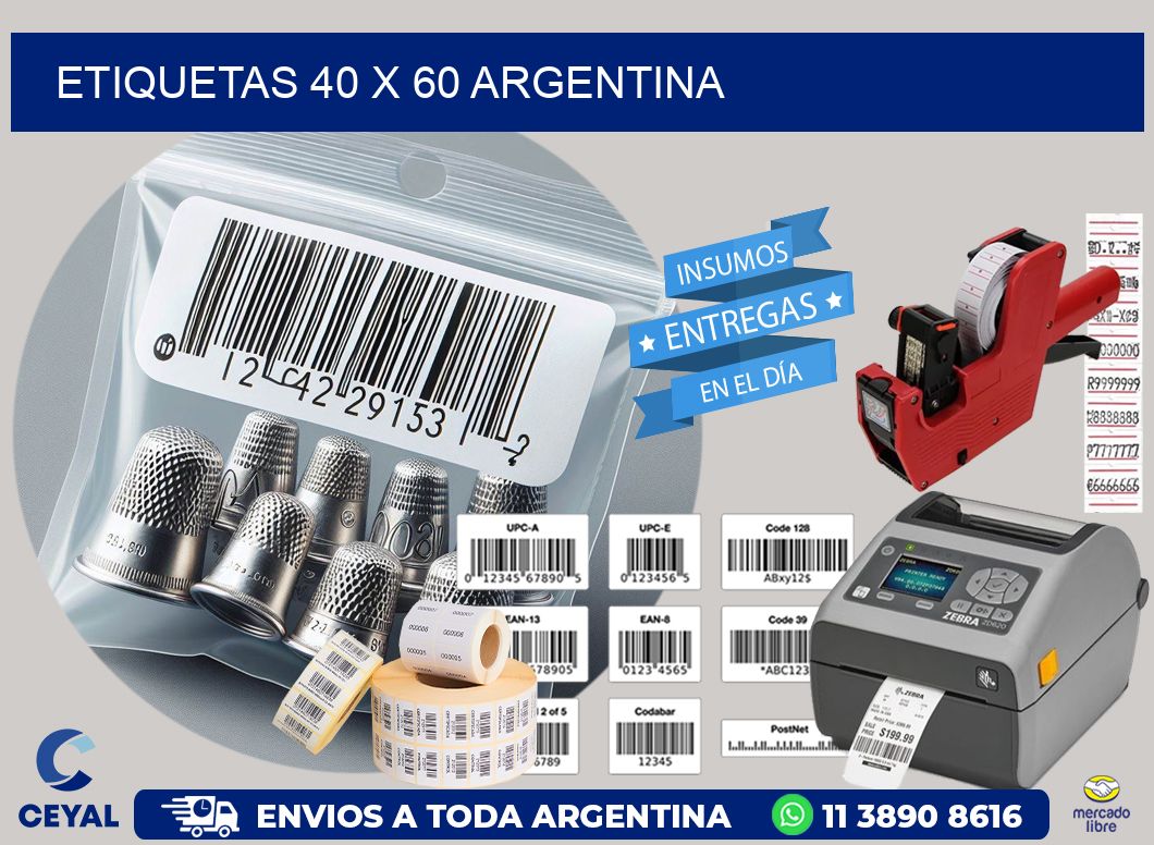 ETIQUETAS 40 x 60 ARGENTINA