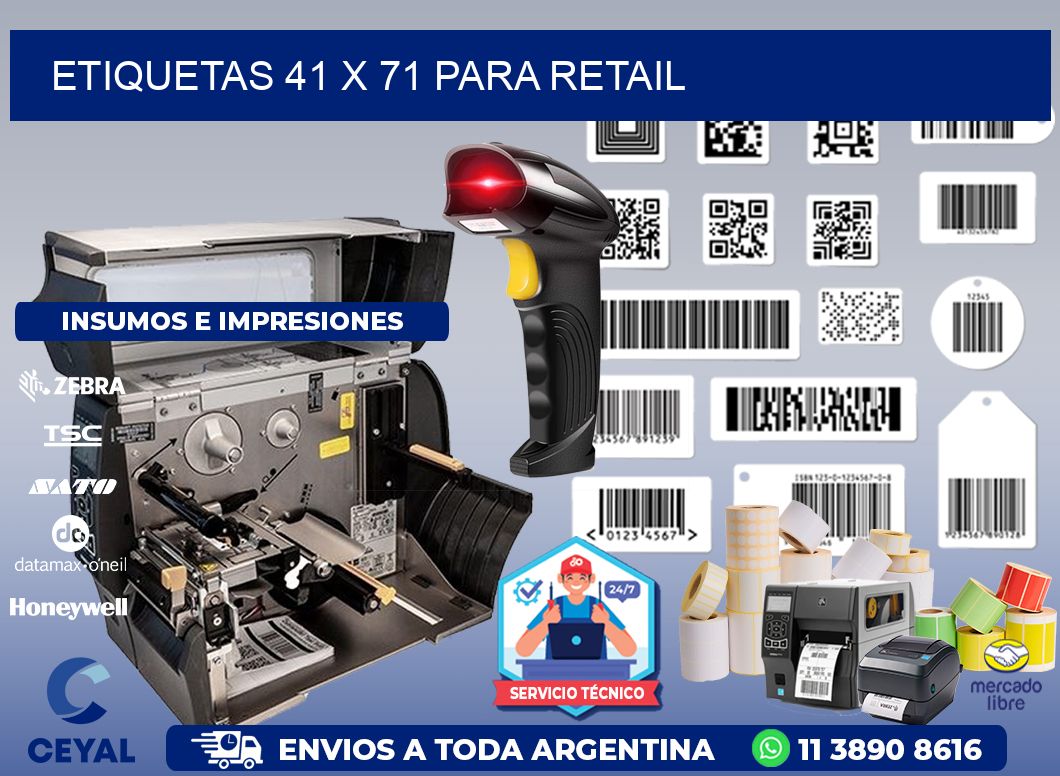 ETIQUETAS 41 x 71 PARA RETAIL