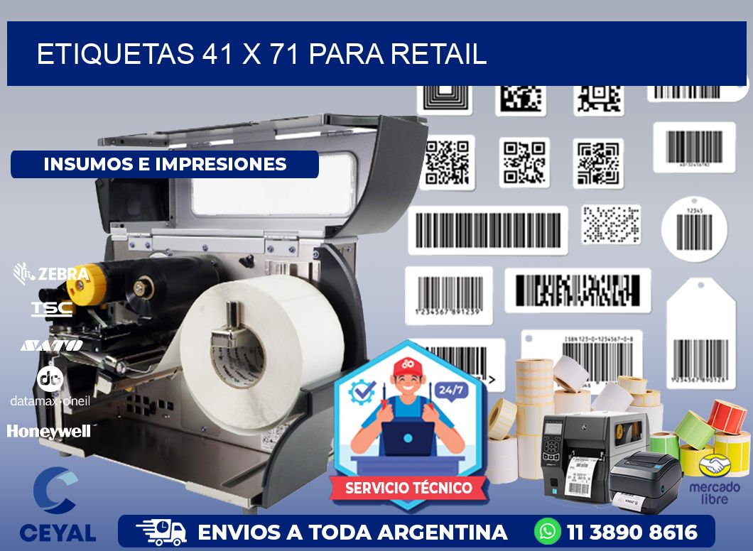 ETIQUETAS 41 x 71 PARA RETAIL