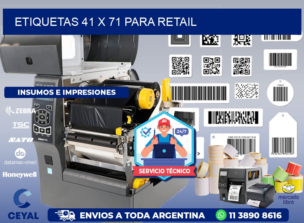 ETIQUETAS 41 x 71 PARA RETAIL