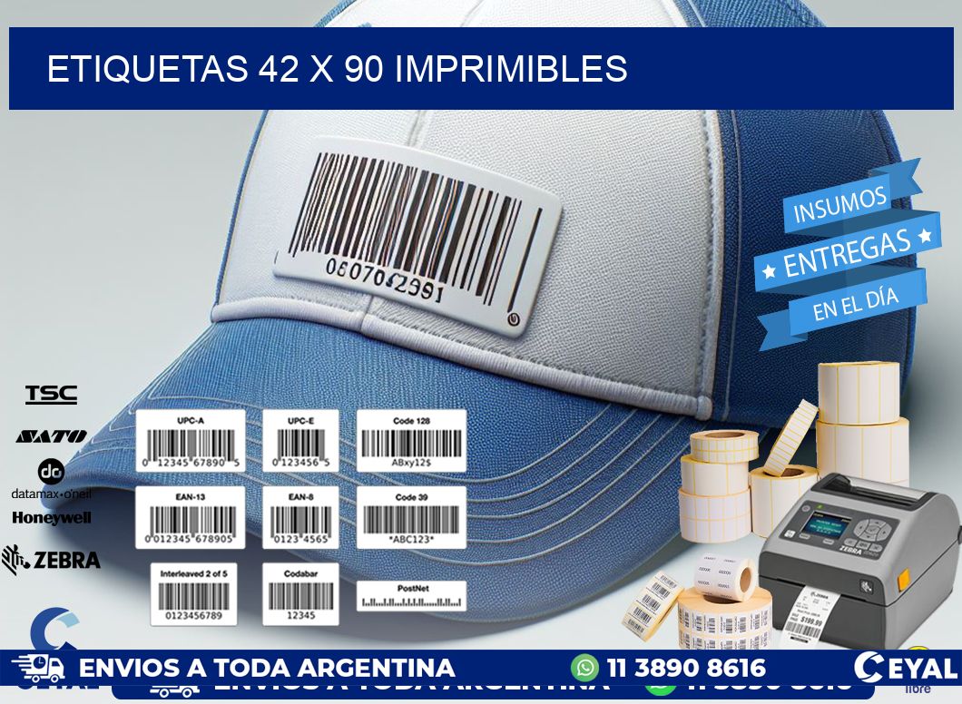 ETIQUETAS 42 x 90 IMPRIMIBLES