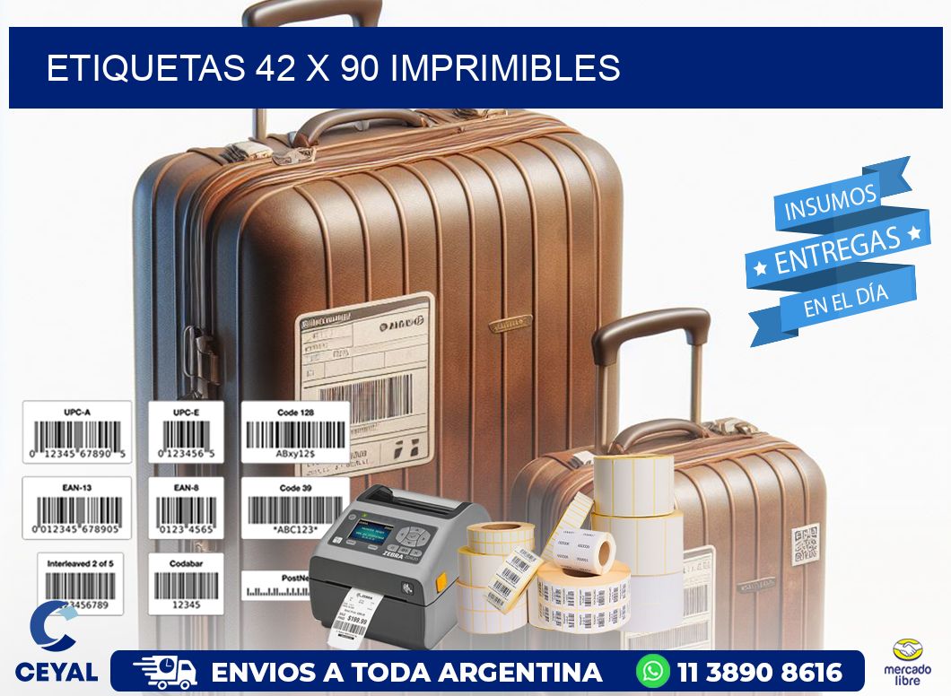 ETIQUETAS 42 x 90 IMPRIMIBLES