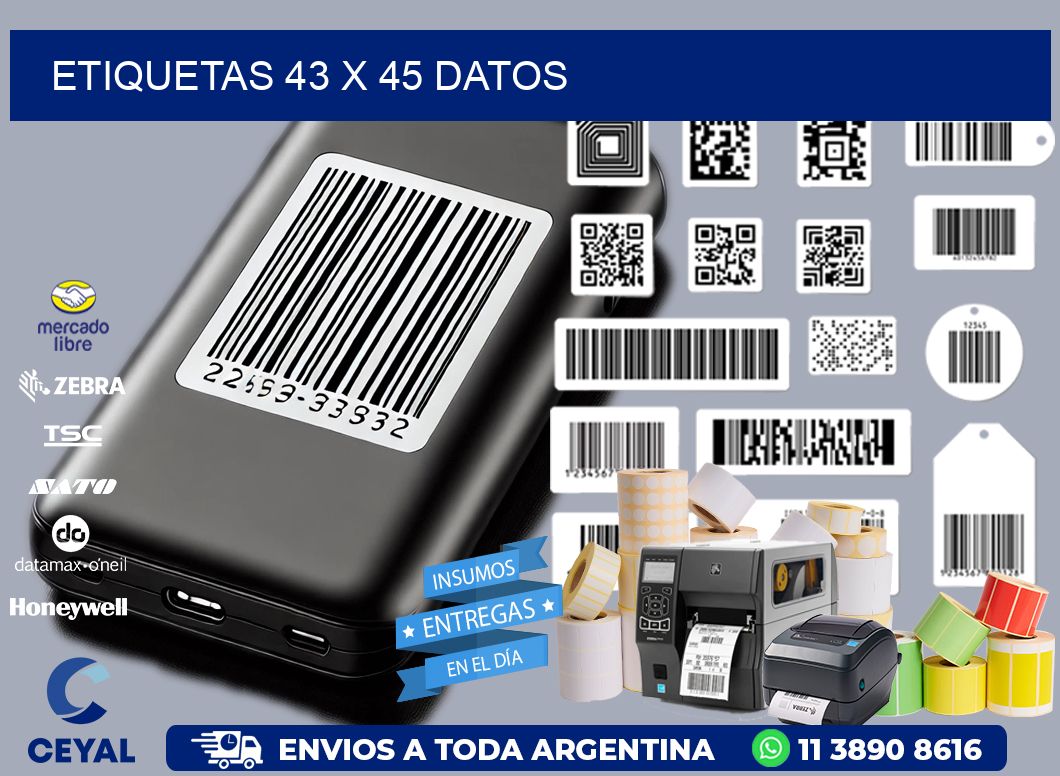 ETIQUETAS 43 x 45 DATOS