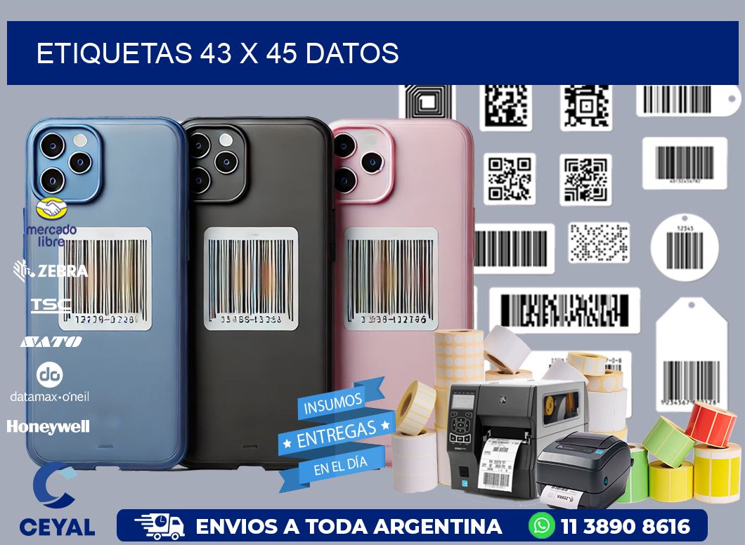 ETIQUETAS 43 x 45 DATOS