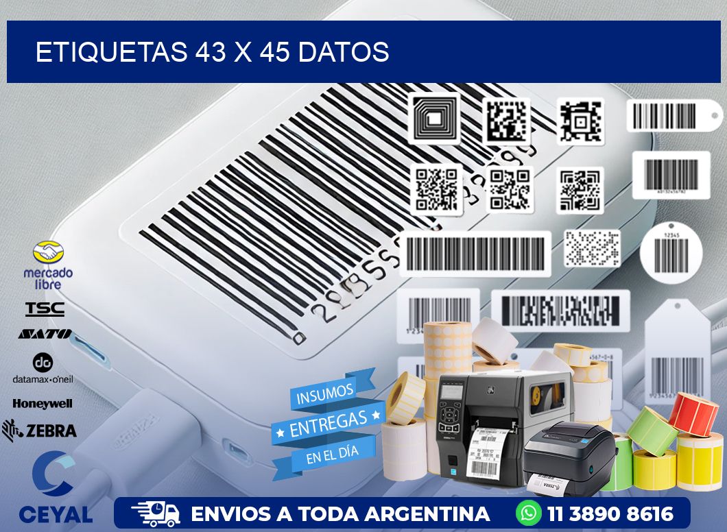 ETIQUETAS 43 x 45 DATOS