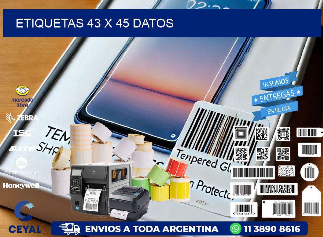 ETIQUETAS 43 x 45 DATOS