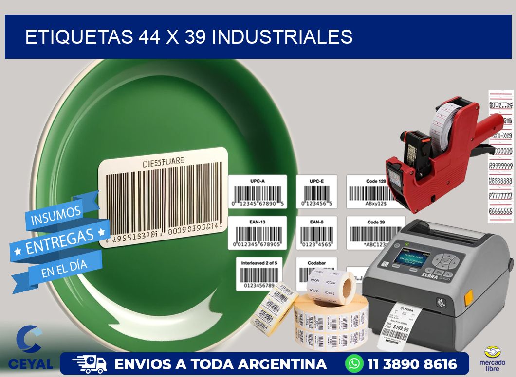 ETIQUETAS 44 x 39 INDUSTRIALES