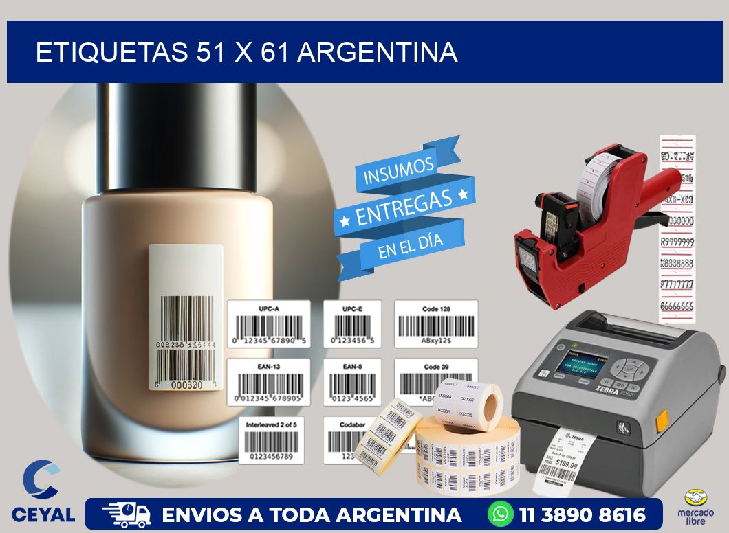 ETIQUETAS 51 x 61 ARGENTINA