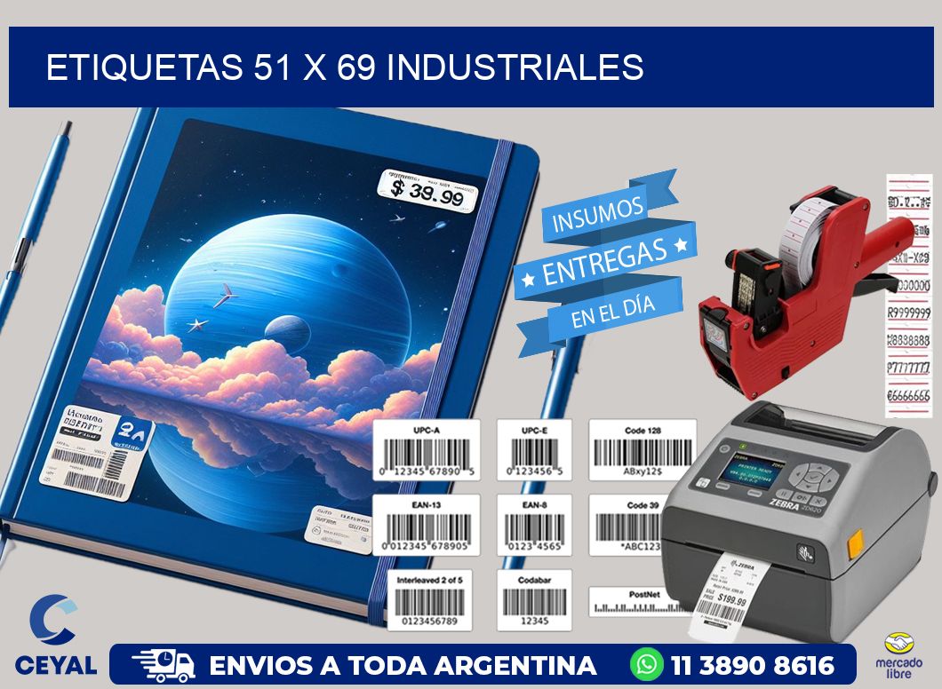 ETIQUETAS 51 x 69 INDUSTRIALES