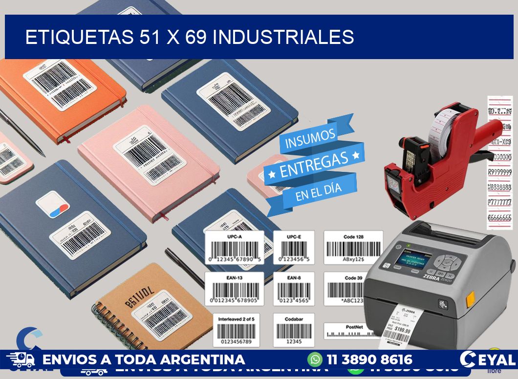 ETIQUETAS 51 x 69 INDUSTRIALES