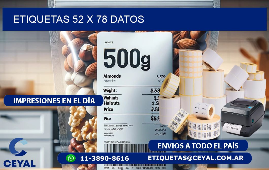 ETIQUETAS 52 x 78 DATOS