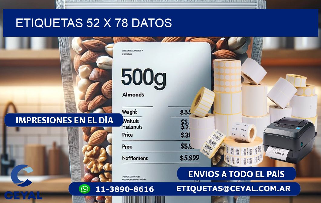 ETIQUETAS 52 x 78 DATOS