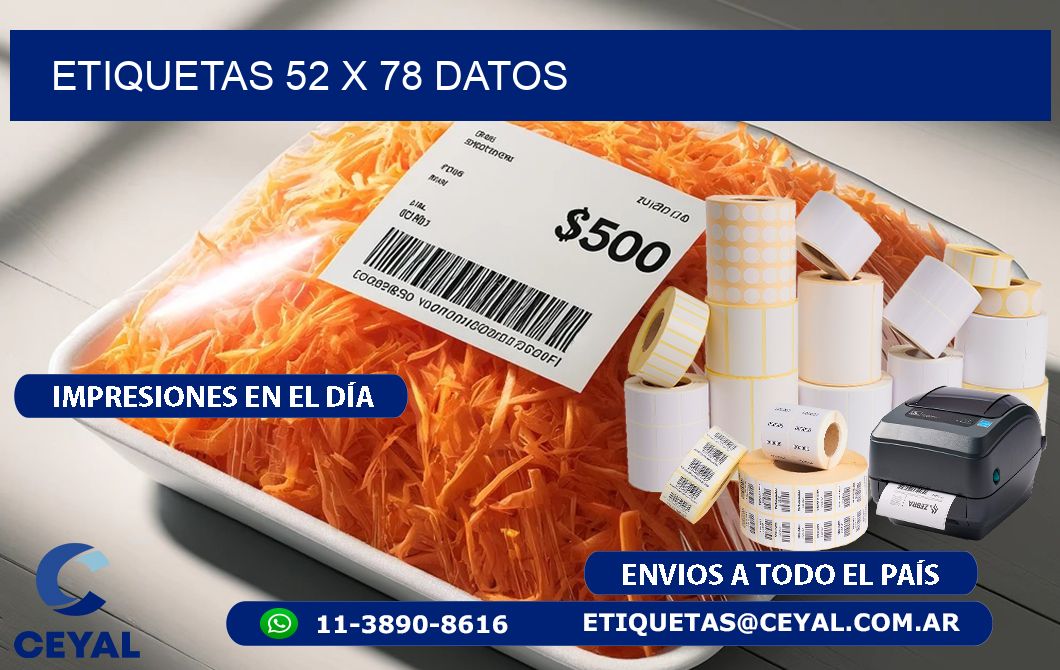 ETIQUETAS 52 x 78 DATOS