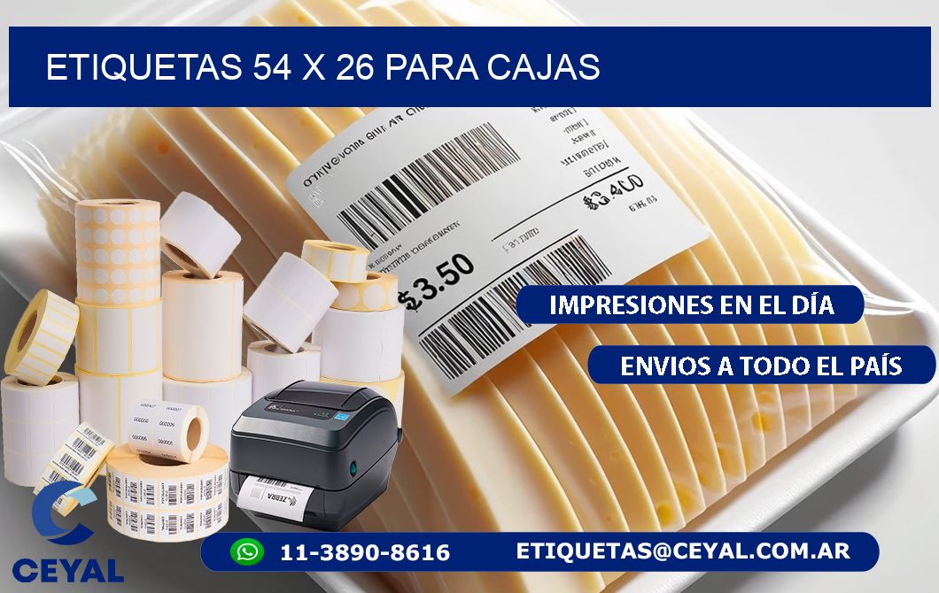 ETIQUETAS 54 x 26 PARA CAJAS