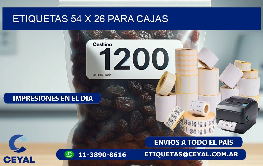 ETIQUETAS 54 x 26 PARA CAJAS