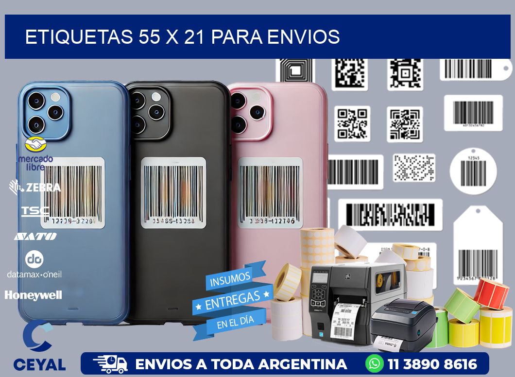 ETIQUETAS 55 x 21 PARA ENVIOS