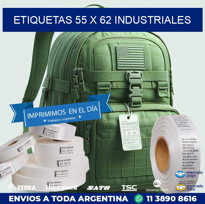 ETIQUETAS 55 x 62 INDUSTRIALES