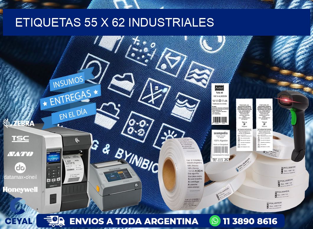 ETIQUETAS 55 x 62 INDUSTRIALES