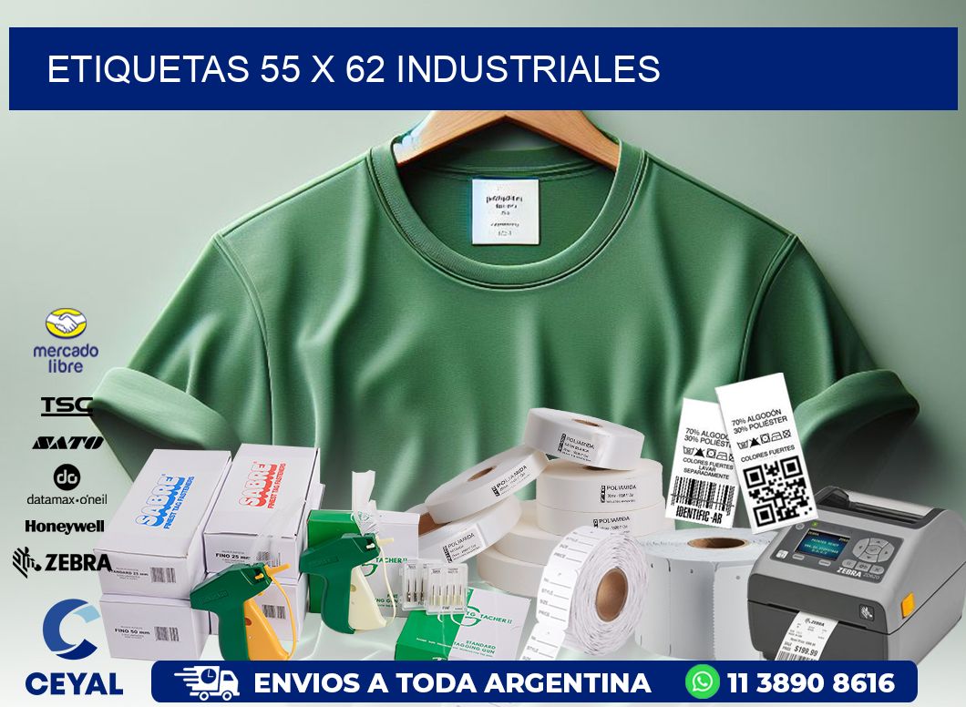 ETIQUETAS 55 x 62 INDUSTRIALES