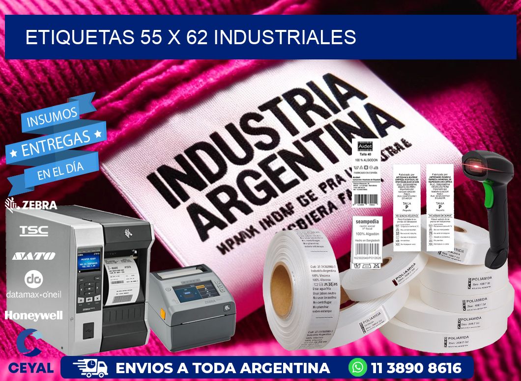 ETIQUETAS 55 x 62 INDUSTRIALES