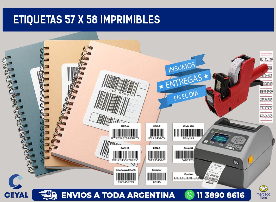 ETIQUETAS 57 x 58 IMPRIMIBLES