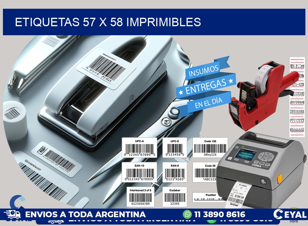 ETIQUETAS 57 x 58 IMPRIMIBLES