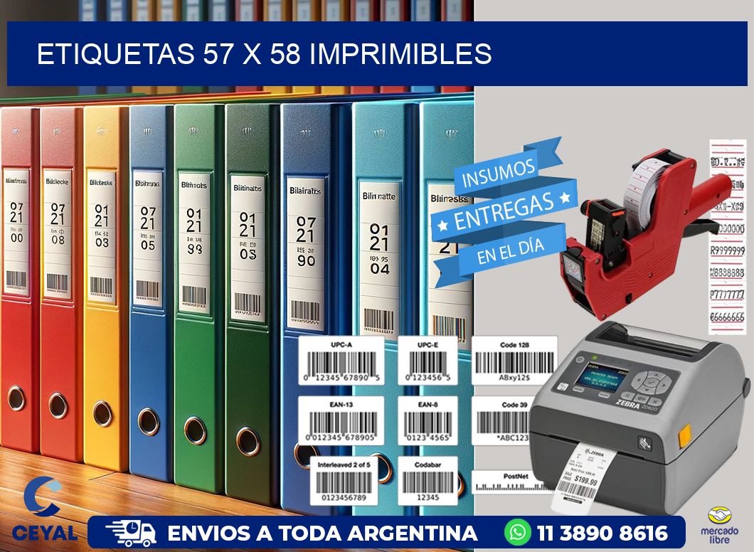 ETIQUETAS 57 x 58 IMPRIMIBLES