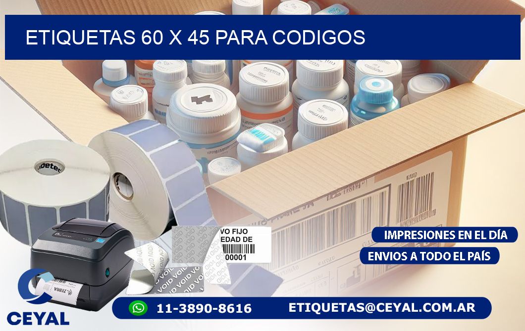 ETIQUETAS 60 x 45 PARA CODIGOS