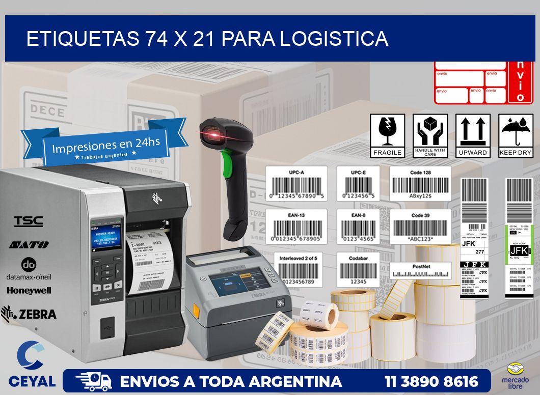 ETIQUETAS 74 x 21 PARA LOGISTICA