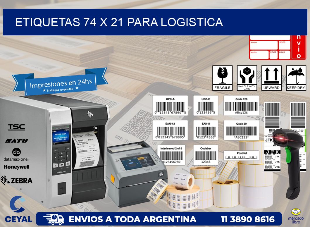 ETIQUETAS 74 x 21 PARA LOGISTICA