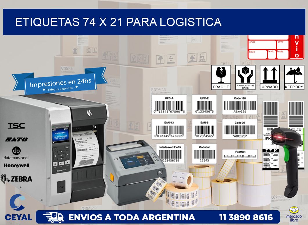 ETIQUETAS 74 x 21 PARA LOGISTICA