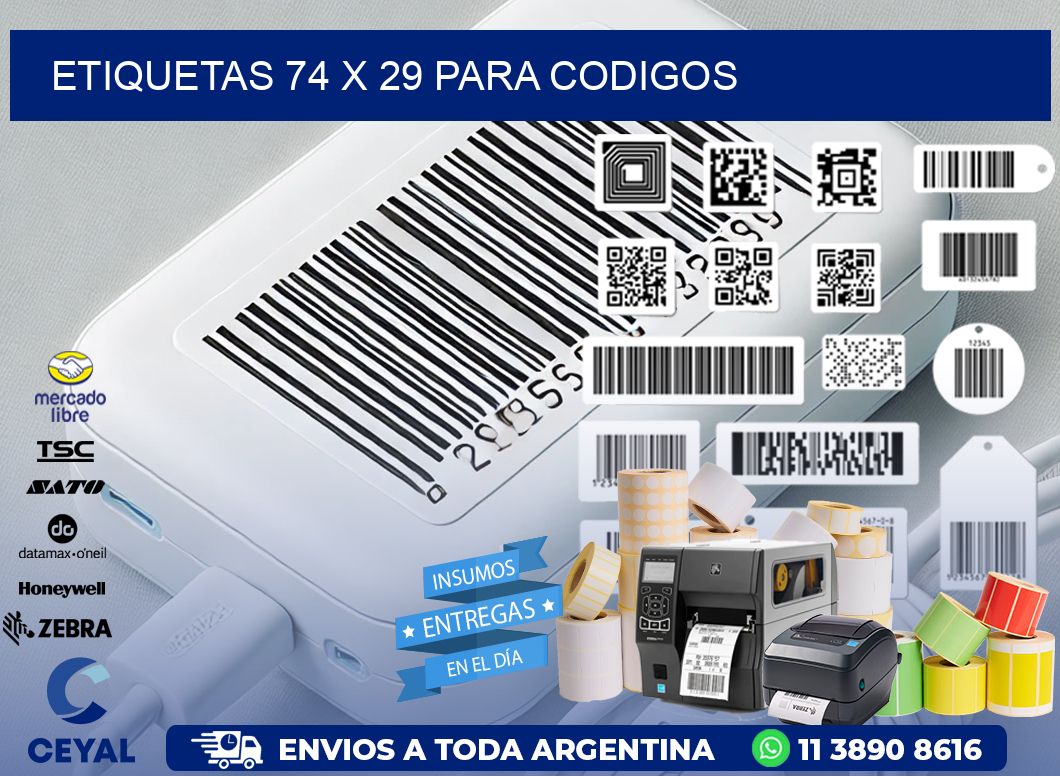 ETIQUETAS 74 x 29 PARA CODIGOS