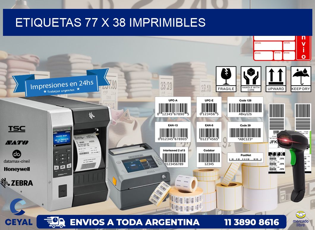 ETIQUETAS 77 x 38 IMPRIMIBLES