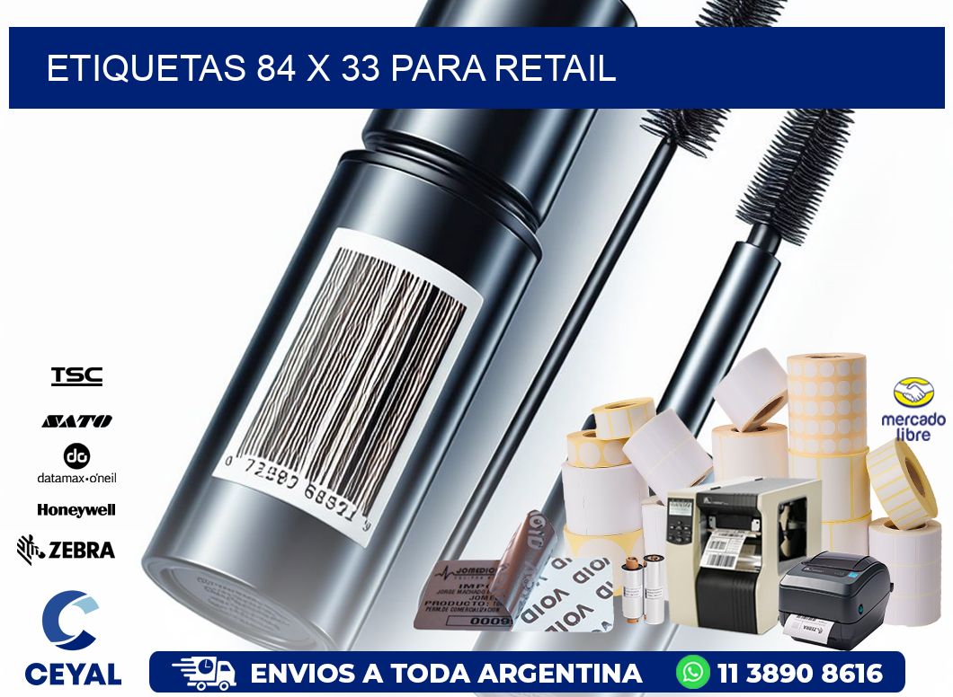 ETIQUETAS 84 x 33 PARA RETAIL