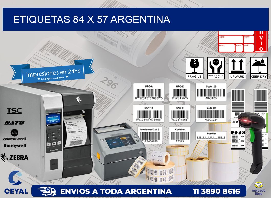 ETIQUETAS 84 x 57 ARGENTINA