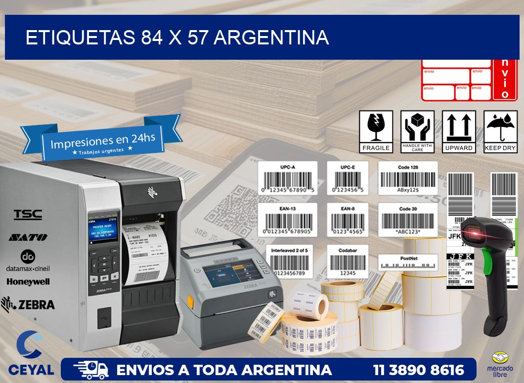 ETIQUETAS 84 x 57 ARGENTINA