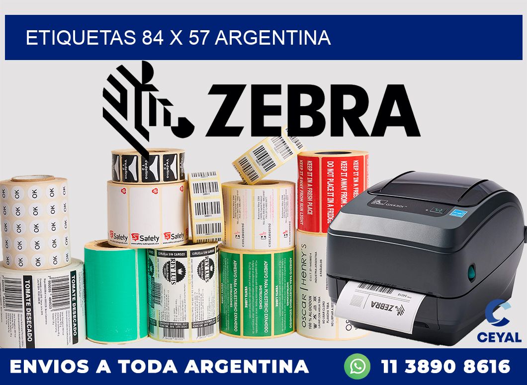 ETIQUETAS 84 x 57 ARGENTINA