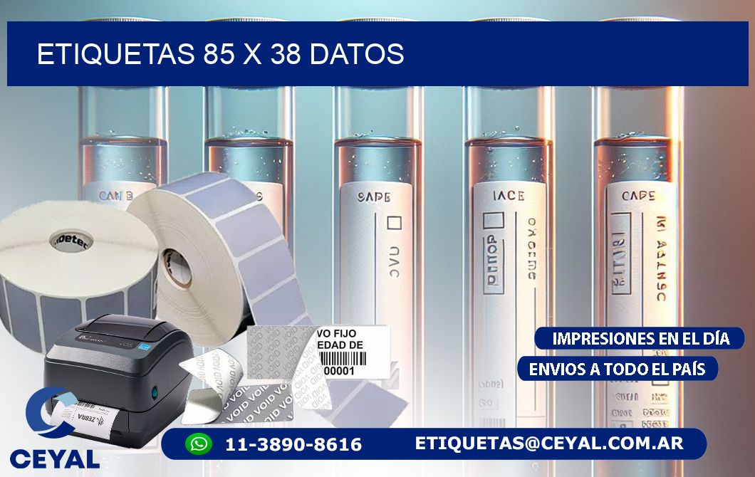 ETIQUETAS 85 x 38 DATOS