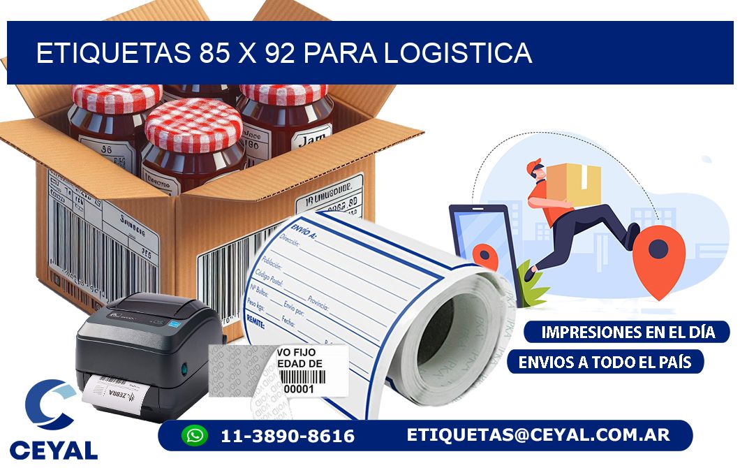 ETIQUETAS 85 x 92 PARA LOGISTICA