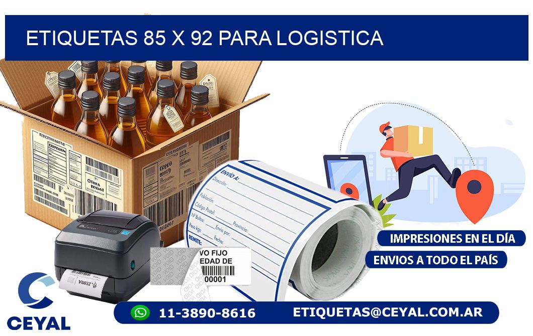 ETIQUETAS 85 x 92 PARA LOGISTICA