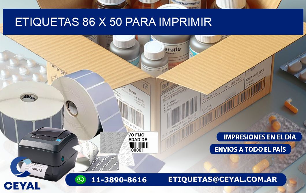 ETIQUETAS 86 x 50 PARA IMPRIMIR