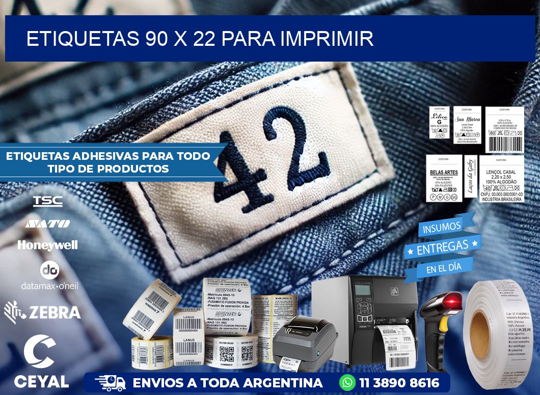 ETIQUETAS 90 x 22 PARA IMPRIMIR