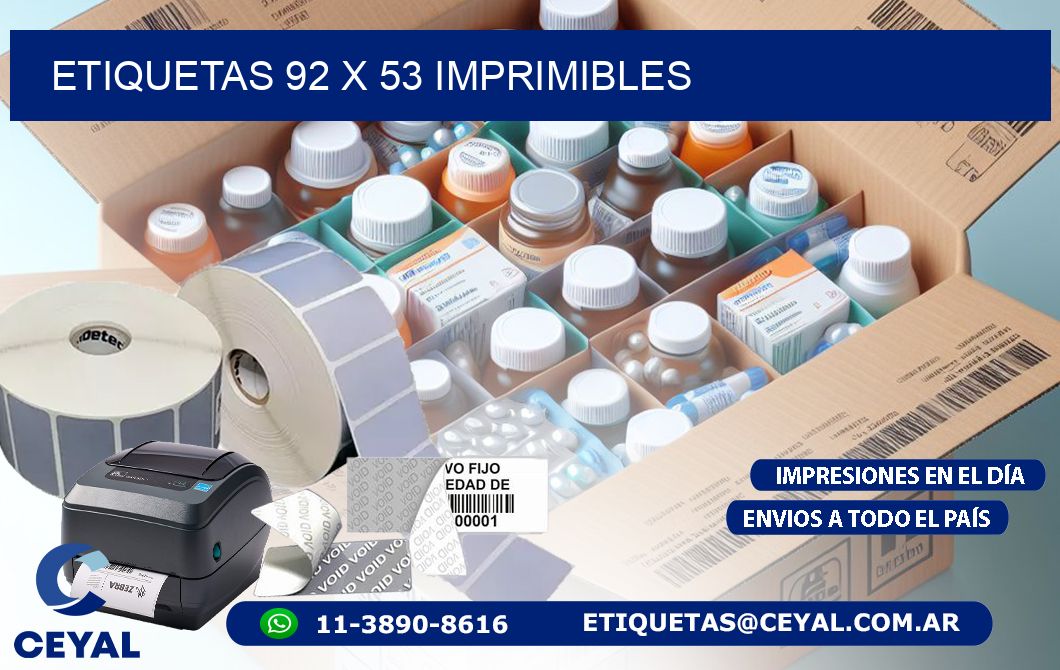 ETIQUETAS 92 x 53 IMPRIMIBLES