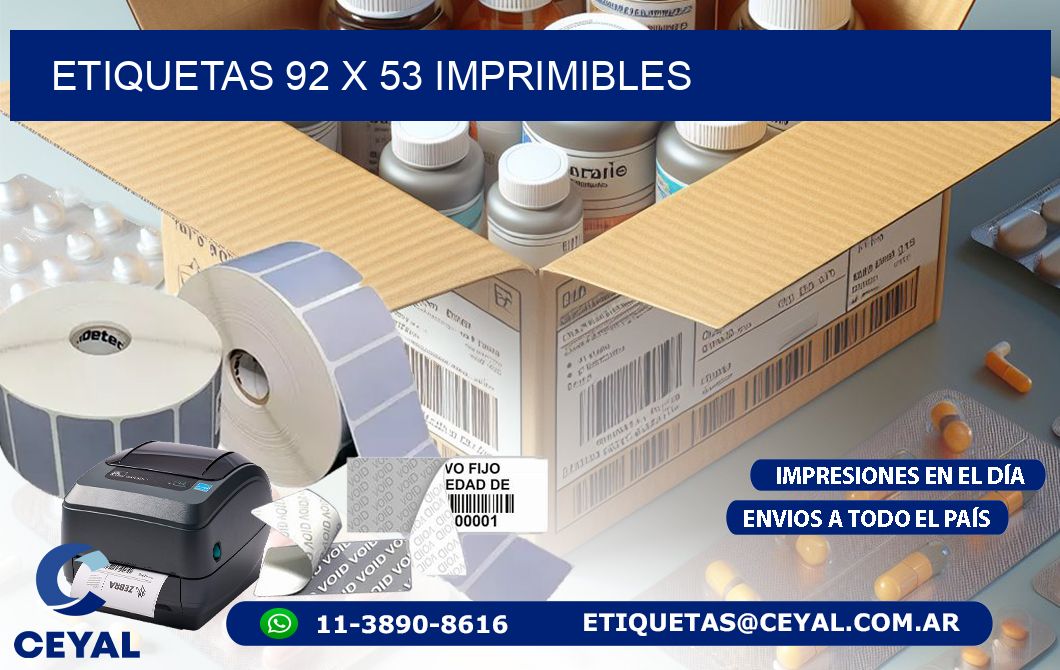 ETIQUETAS 92 x 53 IMPRIMIBLES