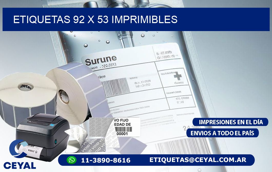 ETIQUETAS 92 x 53 IMPRIMIBLES